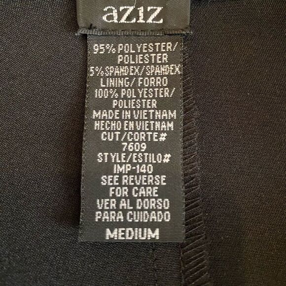 Black Corset style blazer NWOT by AZIZ lace up back sophisticated style size M. - Picture 7 of 8